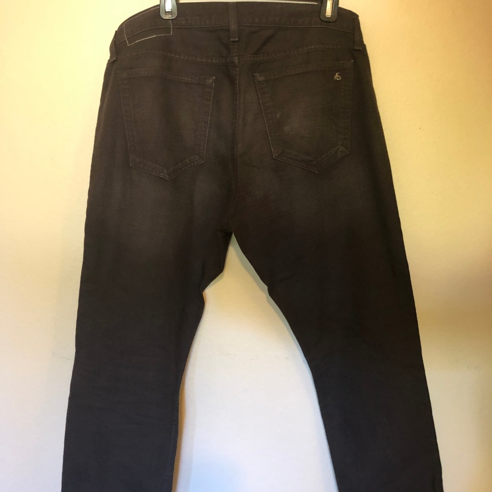 Rag & Bone Cropped Grey Canvas Jeans 34 x 27